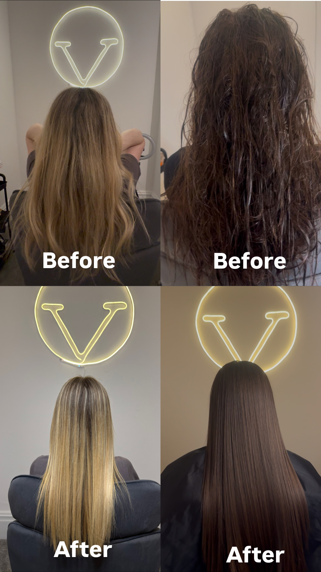 Hair treatment in progress